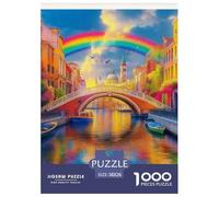 Venice Canals Jigsaw Puzzles Puzzles for Adults Kids. 1000 Piece The City of Romance Great Gifts Challenge Toy Educational Game Home Decoration for Educational Games Gifts 38x26cm/1000pcs