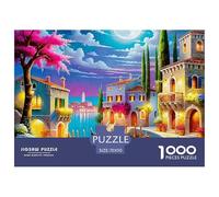 Venice Canals Puzzles 1000 Piece for Adults And Kids Canal Scenery Unique Challenge Games Impossible Puzzle Toys Relaxing Decor Gift Home Decoration 70x50cm/1000pcs