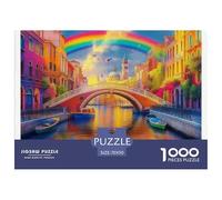 Venice Canals Puzzles 1000 Pieces for Adults And Kids Canal Scenery Unique Challenge Games Impossible Puzzle Toys Relaxing Decor Gift Beautiful Decoration 70x50cm/1000pcs