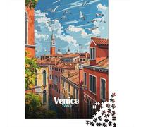 Venice Cityscape Jigsaw Puzzle 1000 Pieces, Urban Skyscraper View, Thick Cardboard Pieces for Adults, Screen-Free Fun, 52x38cm/1000pcs