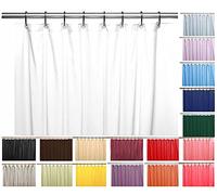 Venice Collections Elegant Heavy Duty Vinyl Shower Curtain Liner with 12 Metal Grommets White