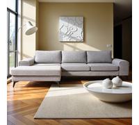Venice Corner Left Sofa with Deep Seats and Extra-wide Padded Arms Abakus Direct Grey One Size