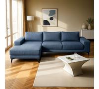 Venice Corner Left Sofa with Deep Seats and Extra-wide Padded Arms Abakus Direct Light Blue One Size