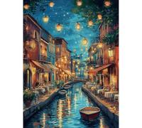 Venice Diamond Art Kits, 5D Stream Diamond Painting for Adults, DIY Landscape Full Round Drill Gem Kits for Gift Home Wall Decor 12x16 Inch