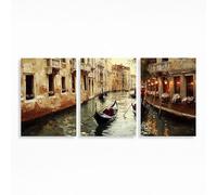 Venice Diamond Art Kits Adults Beginner 24x36Inch 3 Pack, Boat Diamond Painting, 5D DIY Full Drill Paint by Numbers, Wall Art Gems Paintings for Bedroom Office Room Decor Gifts for Women PZSH-2964