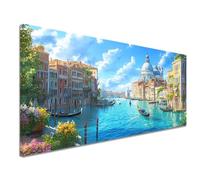 Venice Diamond Art Landscape Diamond Painting Craft Kits for Kids and Adults, 5d Full Crystal Art Hobbies for Adults Women Embroidery Cross Stitch Canvas Painting, Home Wall Decor Gifts 40x80 cm c-397