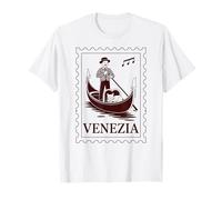 Venice Gondola with Sleeping Cat, Venetian Waterways Italy T-Shirt