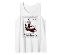 Venice Gondola with Sleeping Cat, Venetian Waterways Italy Tank Top