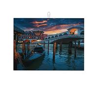 Venice Grand Canal Sunset Italy Drying Mat for Kitchen Counter Drying Mat for Dishes Kitchen Decor Large 18 X 24 Inch