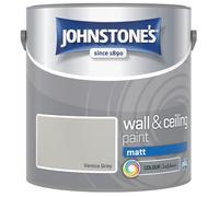 Venice Grey Johnstone’s Wall & Ceiling Matt Paint 2.5L - Smooth Matt Finish, Excellent Coverage, Quick Dry, Low Odour Interior Paint for Walls & Ceilings