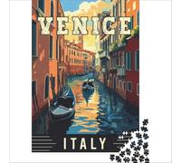 Venice in Italy 1000 Piece Puzzle For Adults | an enjoyable activity to keep the mind active and improve concentration and attention over time to enjoy at home38x26cm