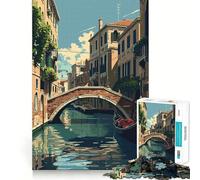 Venice Italy 1000 Piece Jigsaw Puzzles for Teenagers Recall Fun Play Tight Interlock No Gaps Family Fun Night Activity (38x52cm)