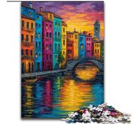 Venice, Italy Adult Jigsaw Puzzles 1000 Pieces, Brain Intelligence Challenge Addictive Toys Birthday Gifts for Age 14+ (26x38cm)