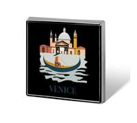 Venice Italy Custom Lapel Pins Square Brooch Tie Suit Dress Accessories for Men Women Wedding Birthday