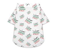 Venice Italy Dog Hawaiian Shirt Stretch Collar Button Down Pet Clothes for Small Medium Puppy