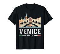 Venice Italy Iconic Gondola Rialto Bridge Italian Heritage T-Shirt