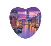Venice Italy Night Car Air Freshener Aromatherapy Tablets Hanging Scented Cards for Rooms Bathrooms Wardrobe Love form