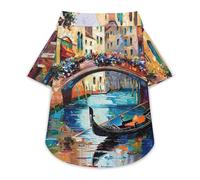 Venice Italy Painting Cute Dog Shirt Soft Cozy Pet T-Shirts Pullover Cat Clothes