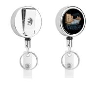Venice Italy Retractable Badge Holder with Belt Clip