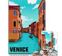 Venice Italy Travel Art Jigsaw Puzzles for Adults 1000 Jigsaws,Family Game Stress Reliever Difficult Challenge Secret Santa Gifts 50x75cm