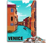 Venice Italy Travel Art Puzzles for Adults 1000 Pieces, Educational Stress Relief Toy for Is Ideal As A Gift for The Whole Family 1000pcs (26x38cm)
