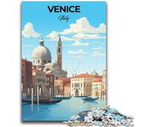 Venice Italy Travel Print Adult Jigsaw Puzzles 1000 Pieces, Toys Educational Games Stress Relieving Secret Santa Gifts for And Age 14 1000pcs (26x38cm)
