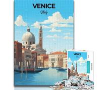 Venice Italy Travel Print Puzzles 1000 Pieces for Teenagers,Pattern Assembly Fun at Home Activities,Birthday Present,Travel Gifts 75x50cm