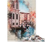 Venice Italy Watercolor Puzzle for Adults And Teenagers 1500 Pieces Puzzles for Adults Puzzles Home Decoration Puzzle Toys 1500pcs (85x57cm)