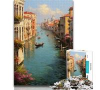 Venice Jigsaw Puzzles for Adults 1000 Piece,Challenging Game Gifts for Is Ideal As A Gift for The Whole Family (38x26cm)