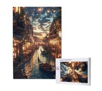 Venice Jigsaw Puzzles for Adults 3000, Boat Puzzles for Adults Wooden, Funny/Difficult/Impossible/Challenging Decompression Games, As a Birthday and Holiday Decor Gift for Women and Men M-1754