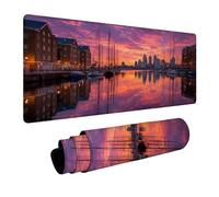 Venice Mouse Mat City Mouse pad, Desk Mat Large 24 x 12in with Stitched Edges Anti-Slip Rubber Base for Autumn Decorations Desk Accessories and Gaming Laptop Computer Keyboard Gifts for Men FSBD-5847