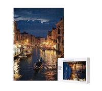 Venice Night Printed Wooden Intelligence Puzzle 28x40 CM, 300 Pieces(boxed) Jigsaw Puzzles Education Game for Adults, Home Decoration Puzzle