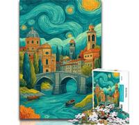 Venice Night Sky Jigsaw Puzzles for Teenagers 1000 Piece,for Educational Game Challenge Toy for Is Ideal As A Gift for The Whole Family (38x26cm)