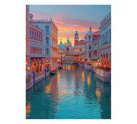 Venice Paint by Numbers Kit for Adults Landscape Acrylic Paint by Numbers 28 x 20in, Canvas Painting Craft Kits for Kids Wall Decor, Canvas Wall Art Painting for Home Decor Gifts for Women JLYH-2355