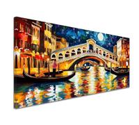 Venice Paint by Numbers Night View Paint by Numbers Kits, Painting by Number for Adults with Frame, DIY Oil Painting Kits for Kids Beginner with Brushes Acrylic, Home Decor 36x72 inch/90x180cm k-1184
