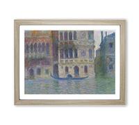 Venice, Palazzo Dario By Claude Monet Classic Painting Framed Wall Art Print, Ready to Hang Picture for Living Room Bedroom Home Office Décor, Oak A3 (46 x 34 cm)