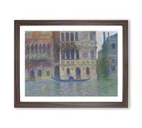 Venice, Palazzo Dario By Claude Monet Classic Painting Framed Wall Art Print, Ready to Hang Picture for Living Room Bedroom Home Office Décor, Walnut A3 (46 x 34 cm)