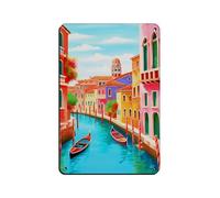 Venice Print Venice Travel Print Cute N Travel Italy Tin Sign Vintage Metal Pub Club Cafe Bar Home Wall Art Decoration Poster Retro 8x12inch(20x30cm)