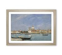 Venice Santa Maria Della Salute by Eugene Boudin Framed Print | A2 Oak Framed Wall Art | Ready to Hang | Modern Nature Picture | Living Room Bedroom Lounge Office