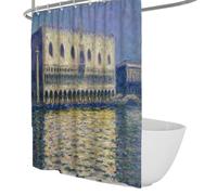 Venice Shower Curtain, Doge Palace Water Art 200 x 200 cm