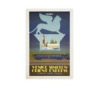 VENICE SIMPLON ORIENT-EXPRESS Vintage Travel Poster Canvas Poster Wall Art Decor Print Picture Paintings for Living Room Bedroom Decoration 20x30inch(50x75cm)