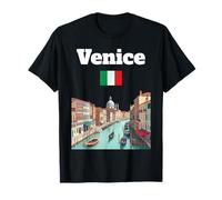 Venice Souvenir Italy Trip Gondola Lover Italian Flag T-Shirt