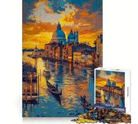 Venice Sunset Canal 1000 Adult Pieces Jigsaw Puzzle Boost Memory Time Well Spent Quality Cut (50x75cm)