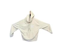Venice Surf Club Cotton/Microfiber Fuzzy Sherpa Pullover Sweatshirt Unisex Post-Surf Lounge Hoodie, Cream, S-M