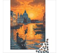 Venice Travel Poster 1000-piece jigsaw puzzles | calming group activity for care home residents to enjoy together with family and friends who visit to enjoy at home50x75cm