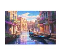 Venice Water City 1000 Piece Wooden Jigsaw Puzzles for Adults | Jigsaws 1000 Pieces for Kids | Jigsaw Puzzle Presents for Women | Puzzle | Adult Jigsaw (75×50cm)