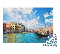 Venice Water City 1000 Pieces Adult Jigsaw Puzzles Italy Jigsaws Challenging Game Family Challenging Educational Games Home Decoration for Home Decoration Gifts 1000pcs (75x50cm)