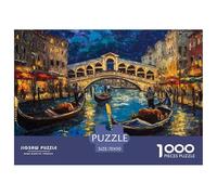 Venice Water City 1000 Pieces Jigsaw Puzzles For Adults Educational Games Stress Relieving Entertainment Exercise The Memory of The Brain for Family Decorations 70x50cm/1000pcs