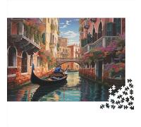 Venice Water City 1000 Pieces Jigsaw Puzzles for Adults Puzzles 1000 Piece Jigsaws for Adults Puzzle Difficult And Challenge Premium & Durable for Stress Relief 1000pcs (75x50cm)