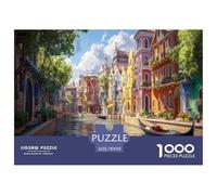 Venice Water City 1000 Pieces Premium Jigsaw Age 12+ Quirky, Abstract Design, Home Decoration, Educational, Challenging Puzzle Games 70x50cm/1000pcs